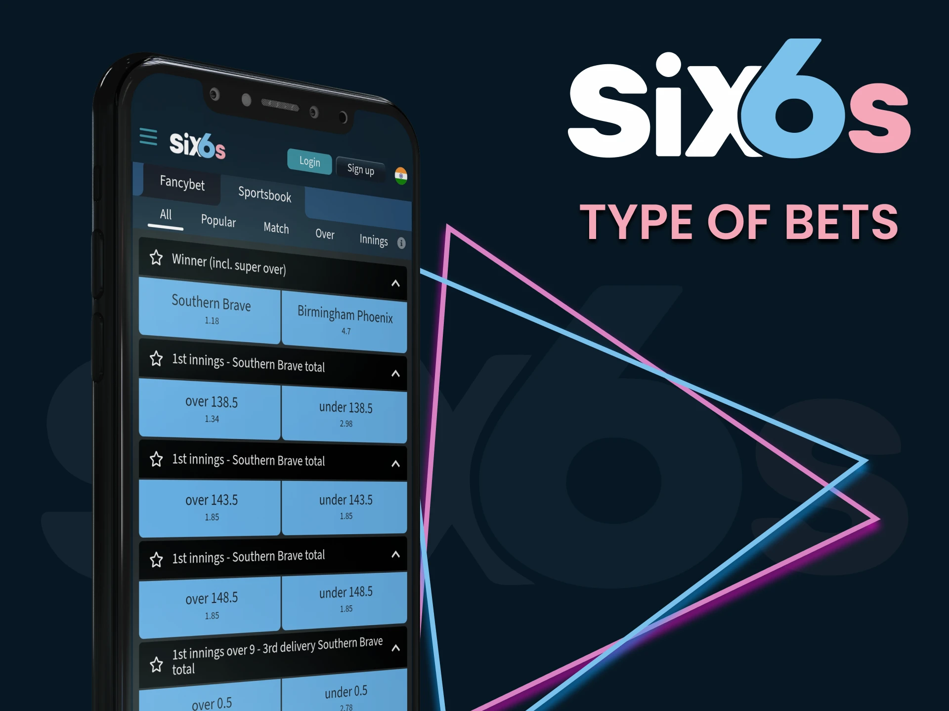 We will tell you everything about betting in the Six6s app.